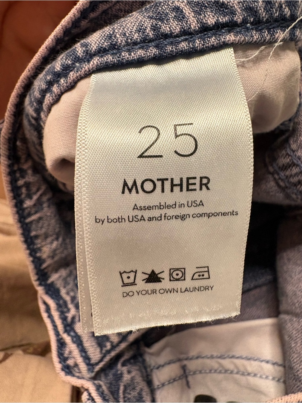 MOTHER SNACK TWIZZY SKIMP Silver-Pink Wash Denim Jeans - Picture 7 of 8